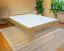 Doppelbett / Gästebett Buche massiv Vollholz natur 110, inkl. Lattenrost - Abmessung 160 x 200 cm