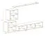 Wohnwand im modernen Design Balestrand 65, Farbe: Weiß - Abmessungen: 150 x 250 x 40 cm (H x B x T), mit Push-to-open Funktion