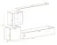 Wohnwand im edlen Design Balestrand 235, Farbe: Eiche Wotan / Weiß - Abmessungen: 150 x 250 x 40 cm (H x B x T), mit Push-to-open Funktion