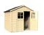Holz-Gartenhaus 1,82 x 2,39 Meter (inkl. Dach) | Natur | Satteldach Abbildung
