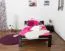 Holzbett Buche 120 x 200 cm Schokobraun Abbildung