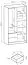 Kleiderschrank mit einer Spiegeltür Leeds 08, Farbe: Graphit - Abmessungen: 200 x 105 x 51 cm (H x B x T)