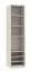 Offener Kleiderschrank | Regal | Cabecao 05 | Kaschmir | 7 Fächer | 206 x 50 x 51 cm | ausreichend Platz | schlichtes Design | eckig | Einfarbig
