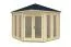 Gartenhaus Stuhleck 03 inkl. Fußboden - 40 mm Blockbohlenhaus, Grundfläche: 9 m², Zeltdach, 4 Fenster mit Doppelverglasung aus Isolierglas