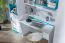 Kinderzimmer - Schrank Frank 04, Farbe: Weiß / Blau - 189 x 45 x 40 cm (H x B x T)
