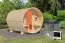 Fasssauna 2 SET mit Ofen 9 kW, Farbe: Natur - 225 x 295 cm (B x T), Grundfläche: 6,6 m²