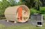 Fasssauna 2 SET mit Ofen BIO 9 kW, Farbe: Natur - 225 x 295 cm (B x T), Grundfläche: 6,6 m²