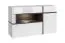 Kommode Stura 06, Farbe: Weiß Hochglanz / Grau - Abmessungen: 90 x 150 x 45 cm (H x B x T), mit LED-Beleuchtung