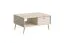 Moderner Couchtisch Egaleo 03, Farbe: Beige, eine Kipptür, ein Fach, Kaffeetisch, Maße: 43 x 87 x 66 cm, ein offenes Fach, Griffe & Beine: Metall