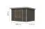 Pultdach Gartenhaus, Fichte terragrau/graualuminium, metallverstärkte-Ecken, wartungsarm, Zylinderschloss, langlebig, Trapezblechdach, 2,98x2,13m