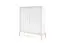 Kommode mit 6 Fächer Worthing 33, Farbe: Weiß / Gold - Abmessungen: 125 x 104 x 39 cm (H x B x T)