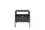 Nachtkommode im eleganten Design Worthing 44, Farbe: Schwarz / Gold - Abmessungen: 56 x 54 x 39 cm (H x B x T)