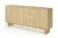 Kommode | Farbe: Eiche geölt | Push-to-open Funktion | 183 x 38 x 83 cm | 3 Drehtüren | 3 Schubladen | 6 Fächer | Sideboard | ABS-Kanten