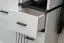 Garderobe | Spiegel | Farbe: Kaschmir / Schwarz | 4 Haken | gepolstertes Paneel | Maße: 210 x 32 x 203 cm | Kleiderschrank | 3 Schubladen