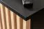 Moderner TV-Unterschrank / TV-Board inkl. LED-Beleuchtung Romfo 03, Farbe: Schwarz, zwei Türen, Maße: 42 x 163 x 45 cm, Push-to-open Funktion, vier Fächer
