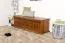 Truhe Holztruhe Kiefer massiv Vollholz Eichefarben Rustikal 179 – Abmessungen: 50 x 154 x 46 cm (H x B x T), Sitztruhe