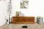 Truhe Holztruhe Kiefer massiv Vollholz Eichefarben Rustikal 179 – Abmessungen: 50 x 154 x 46 cm (H x B x T), Sitztruhe