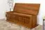 Truhe Holztruhe Kiefer massiv Vollholz Eichefarben Rustikal 179 – Abmessungen: 50 x 154 x 46 cm (H x B x T), Sitztruhe