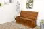 Truhe Holztruhe Kiefer massiv Vollholz Eichefarben Rustikal 179 – Abmessungen: 50 x 154 x 46 cm (H x B x T), Sitztruhe
