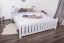 Jugendbett Kiefer massiv Vollholz weiß 65, inkl. Lattenrost - 180 x 200 cm (B x L)