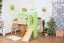 halbhohes Bett mit Rutsche und Turm - Buche natur Massivholz 90x200 cm