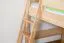 halbhohes Bett mit Rutsche und Turm - Buche natur Massivholz 90x200 cm