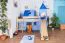 halbhohes Bett mit Rutsche und Turm - Buche natur Massivholz 90x200 cm