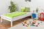 Kinderbett / Jugendbett Kiefer massiv Vollholz weiß lackiert 99, inkl. Lattenrost - Abmessung 90 x 200 cm