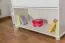 Regal, Küchenregal, Wohnzimmerregal, Bücherregal - 100 cm breit, Kiefer Holz-Massiv, Farbe: Weiß