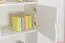 Regal, Küchenregal, Wohnzimmerregal, Bücherregal - 100 cm breit, Kiefer Holz-Massiv, Farbe: Weiß