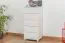 Kommode Kiefer massiv Vollholz weiß lackiert Junco  141 - 123 x 60 x 42 cm (H x B x T)