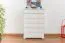 Kommode Kiefer massiv Vollholz weiß lackiert  Junco 134 – Abmessung 118 x 80 x 42 cm