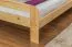 Doppelbett / Gästebett Kiefer Vollholz massiv natur A6, inkl. Lattenrost - Abmessung 160 x 200 cm
