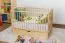 Gitterbett / Kinderbett Kiefer massiv Vollholz natur 102, inkl. Lattenrost - 60 x 120 cm, inkl. Schublade