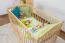 Gitterbett / Kinderbett Kiefer massiv Vollholz natur 102, inkl. Lattenrost - 60 x 120 cm, inkl. Schublade