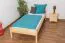 Kinderbett / Jugendbett Kiefer massiv Vollholz natur 99, inkl. Lattenrost - Abmessung 90 x 200 cm