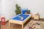 Kinderbett / Jugendbett Kiefer massiv Vollholz natur 99, inkl. Lattenrost - Abmessung 90 x 200 cm