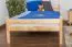 Kinderbett / Jugendbett Kiefer massiv Vollholz natur 97, inkl. Lattenrost - Abmessung 90 x 200 cm