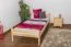 Kinderbett / Jugendbett Kiefer massiv Vollholz natur 97, inkl. Lattenrost - Abmessung 90 x 200 cm