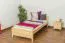 Kinderbett / Jugendbett Kiefer massiv Vollholz natur 80, inkl. Lattenrost - Abmessung 90 x 200 cm