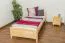 Kinderbett / Jugendbett Kiefer massiv Vollholz natur 80, inkl. Lattenrost - Abmessung 90 x 200 cm