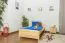 Kinderbett / Jugendbett Kiefer massiv Vollholz natur 80, inkl. Lattenrost - Abmessung 90 x 200 cm