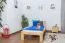 Kinderbett / Jugendbett Kiefer massiv Vollholz natur 76, inkl. Lattenrost - Abmessung 90 x 200 cm