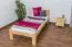 Kinderbett / Jugendbett Kiefer massiv Vollholz natur 76, inkl. Lattenrost - Abmessung 90 x 200 cm