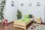 Kinderbett / Jugendbett Kiefer massiv Vollholz natur 84, inkl. Lattenrost - Abmessung 90 x 200 cm