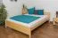 Doppelbett / Gästebett Kiefer massiv Vollholz natur 77, inkl. Lattenrost - Abmessung 160 x 200 cm (B x L)