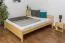Doppelbett / Gästebett Kiefer massiv Vollholz natur 77, inkl. Lattenrost - Abmessung 160 x 200 cm (B x L)