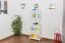 Regal, Küchenregal, Wohnzimmerregal, Bücherregal - 60 cm breit, Kiefer Holz-Massiv, Farbe: Weiß