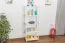 Regal, Küchenregal, Wohnzimmerregal, Bücherregal - 60 cm breit, Kiefer Holz-Massiv, Farbe: Weiß