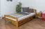 Kinderbett / Jugendbett Kiefer Vollholz massiv Eichefarben A6, inkl. Lattenrost - Abmessung 120 x 200 cm